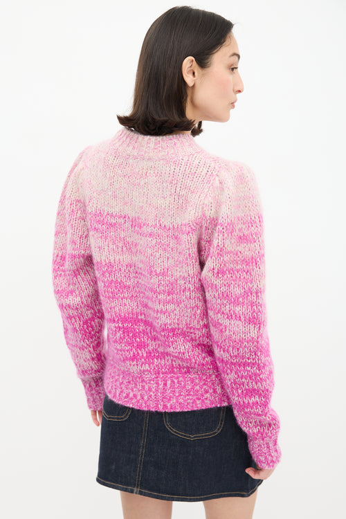 Isabel Marant Étoile Cream & Pink Mohair Ombré Pleany Sweater