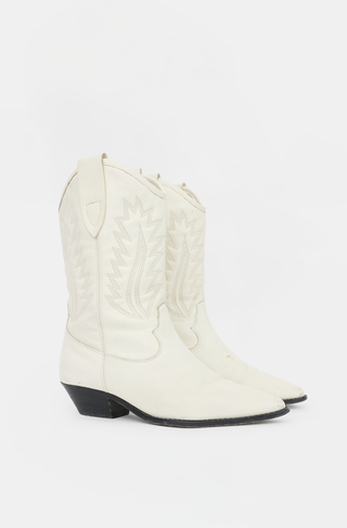 Isabel Marant Étoile Leather Dallin Western Boot