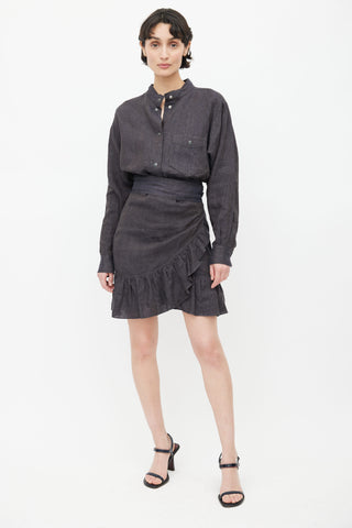 Isabel Marant Étoile Dark Grey Linen Skirt Set