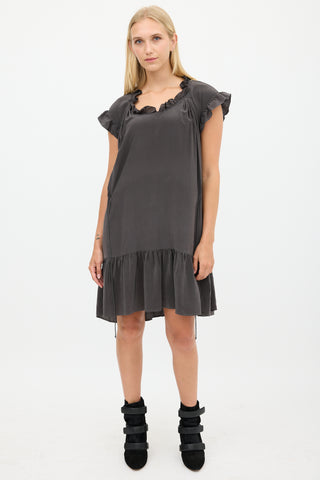 Isabel Marant Étoile Dark Grey Ruffled Dress