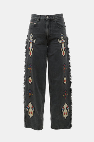 Isabel Marant Étoile Embroidered Maella Jeans