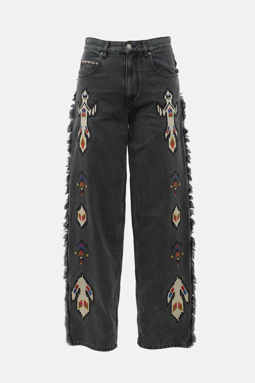 Isabel Marant Étoile Embroidered Maella Jeans
