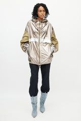 Isabel Marant Étoile Green & Gold Metallic Hooded Jacket
