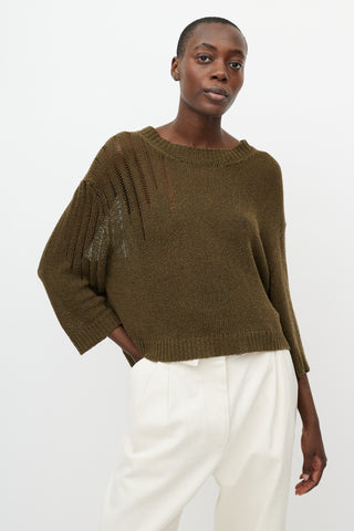 Isabel Marant Étoile Green Knit Long Sleeve Sweater