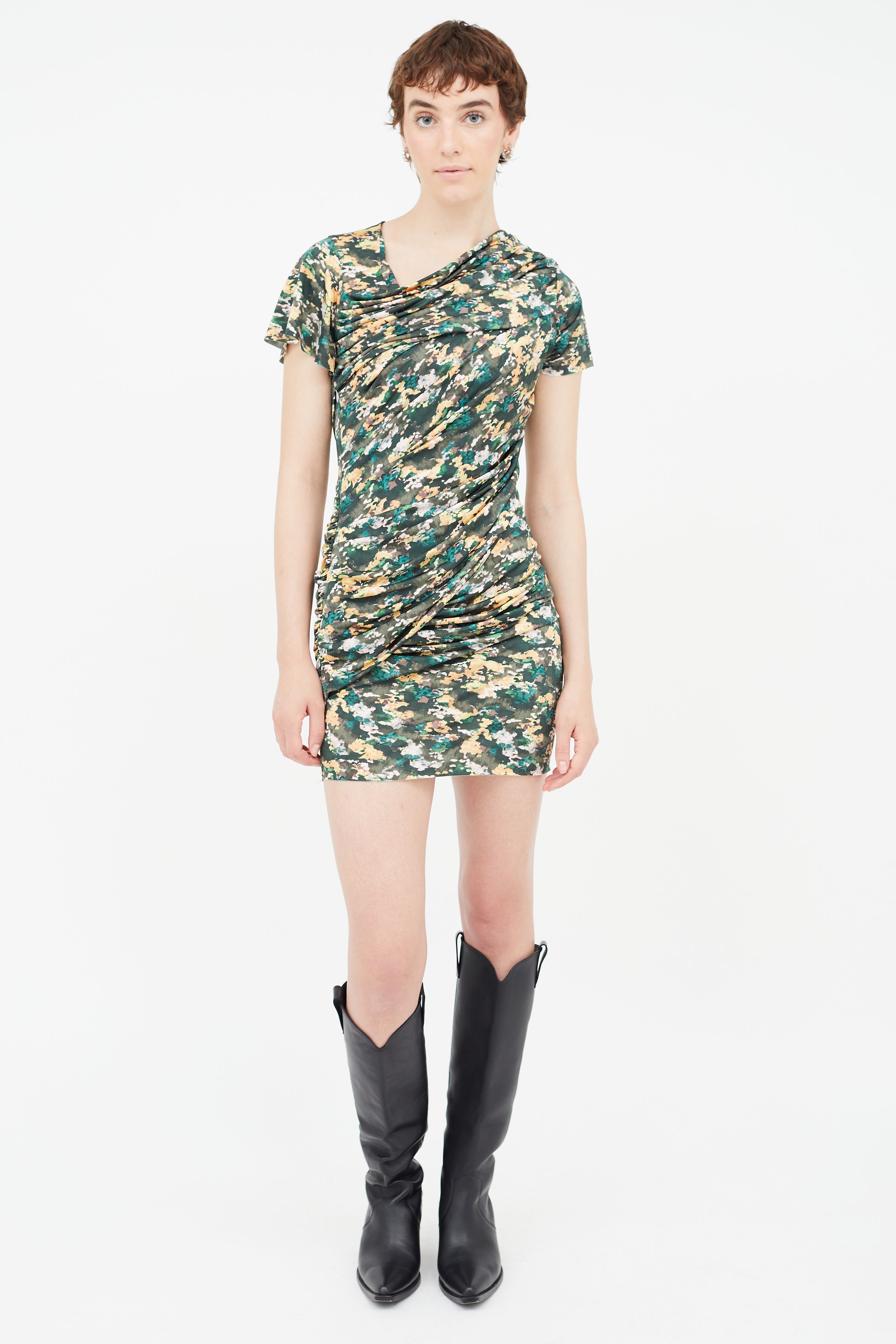 isabel marant etoile green dress Isabel Marant toile Briali Mini Dress