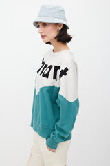 Isabel Marant Étoile Green & Multicolour Logo Sweatshirt