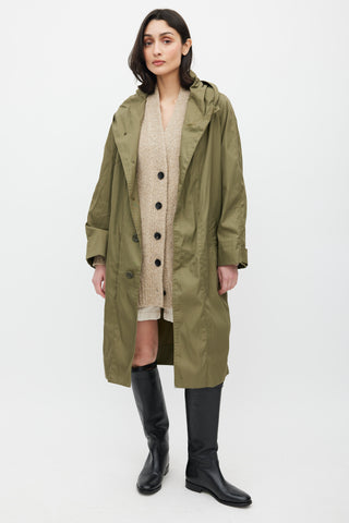 Isabel Marant Étoile Green Nylon Hooded Coat