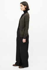 Isabel Marant Étoile Green Panelled Knit Cardigan