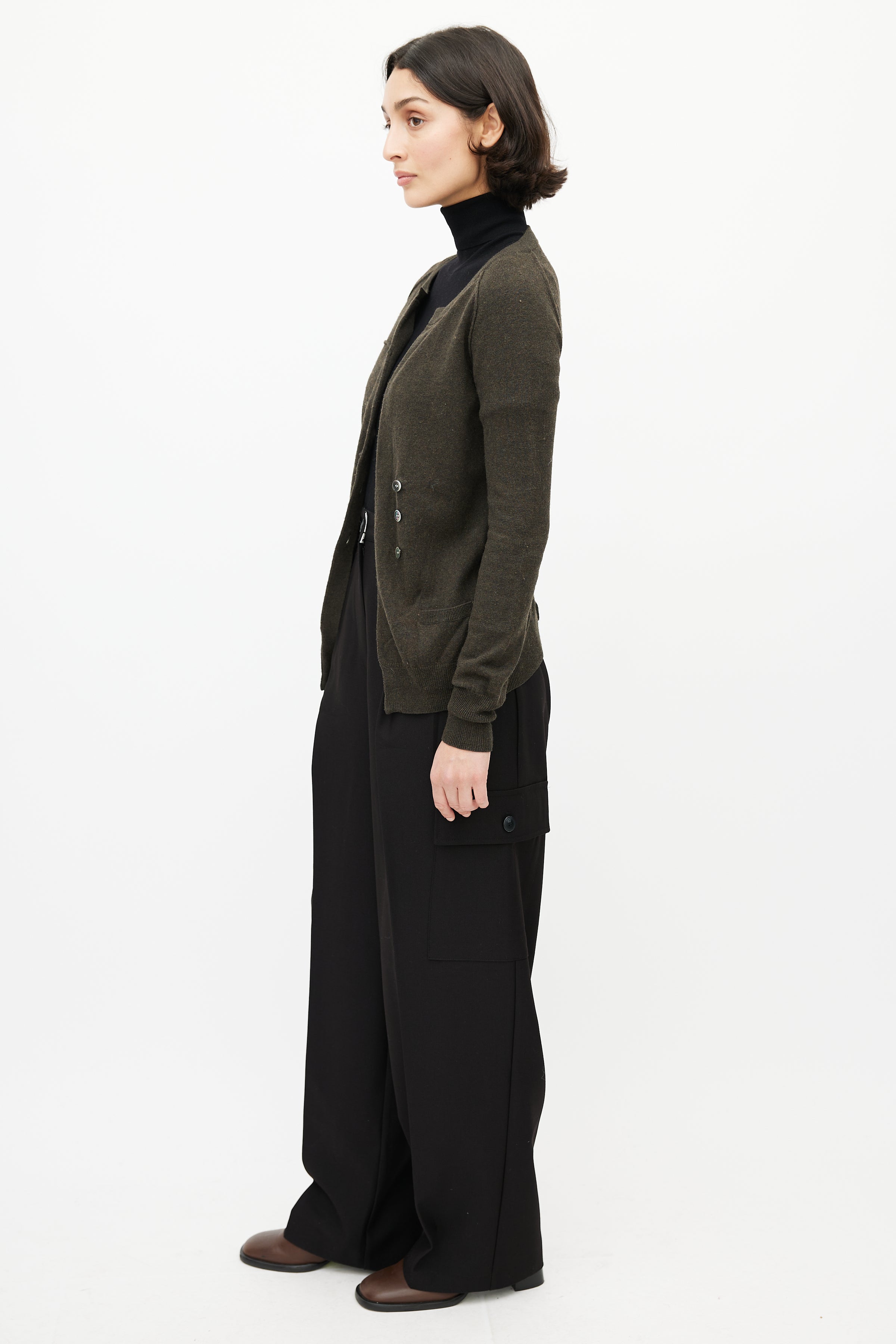 Isabel Marant Étoile // Green Panelled Knit Cardigan – VSP Consignment