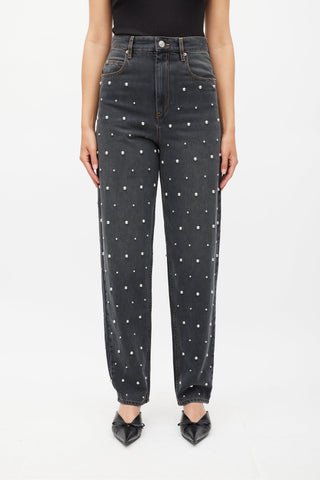Isabel Marant Étoile Grey & Silver Pearl Corsy Jeans
