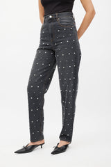 Isabel Marant Étoile Grey & Silver Pearl Corsy Jeans