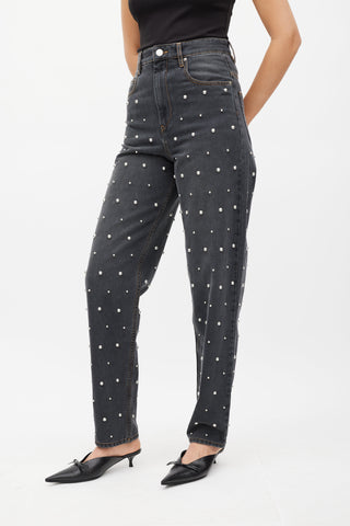 Isabel Marant Étoile Grey & Silver Pearl Corsy Jeans