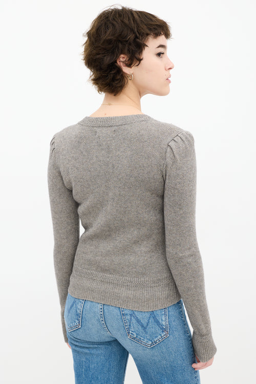 Grey Knit Cut Out Sweater