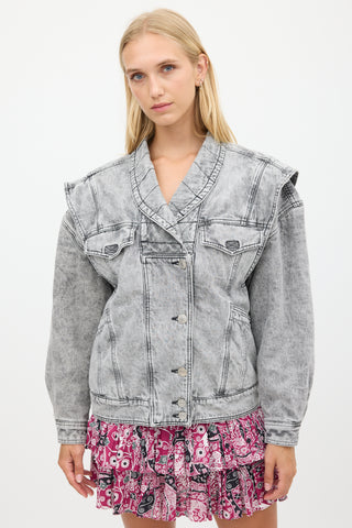 Isabel Marant Étoile Grey Washed Denim Jacket