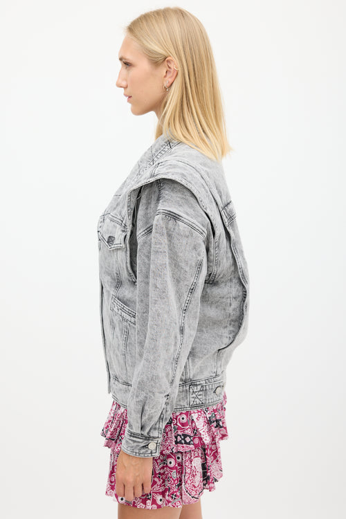 Isabel Marant Étoile Grey Washed Denim Jacket