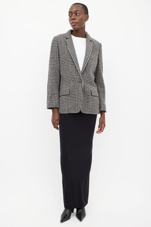 Isabel Marant Étoile Grey Wool Charlyne Check Blazer