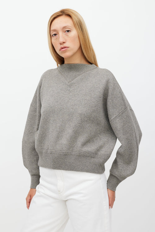Isabel Marant Étoile Grey Wool Kelaya Cropped Sweater