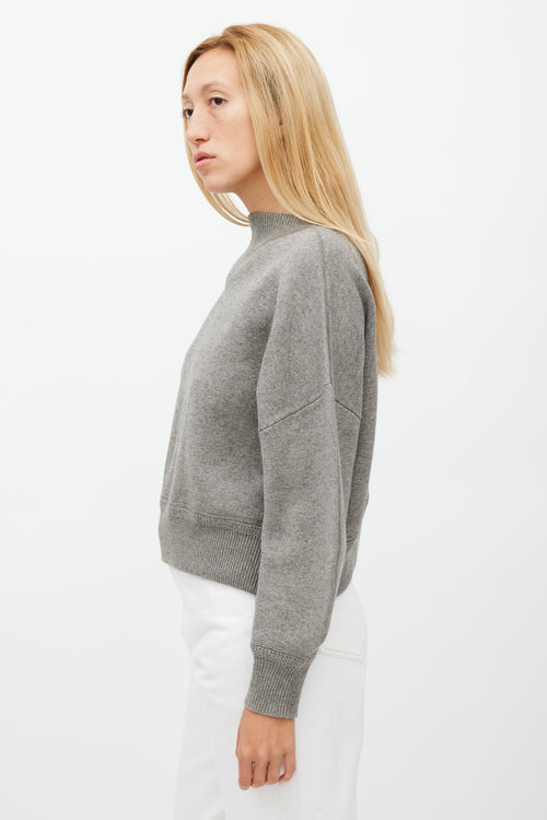 Isabel Marant Étoile Grey Wool Kelaya Cropped Sweater