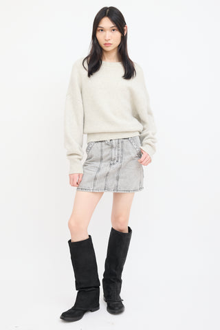 Isabel Marant Étoile Grey Wool Knit Duffy  Sweater