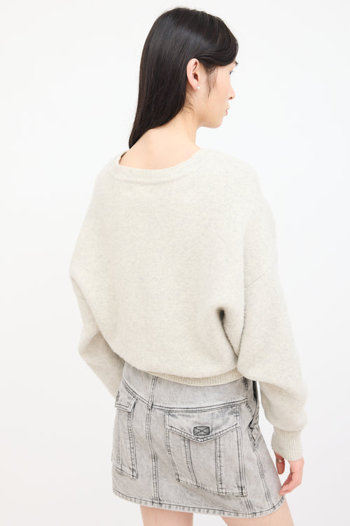 Isabel Marant Étoile Grey Wool Knit Duffy  Sweater