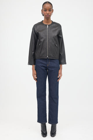 Isabel Marant Étoile Leather Collarless Jacket