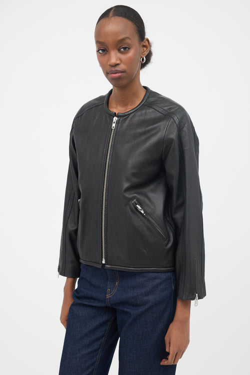 Isabel Marant Étoile Leather Collarless Jacket