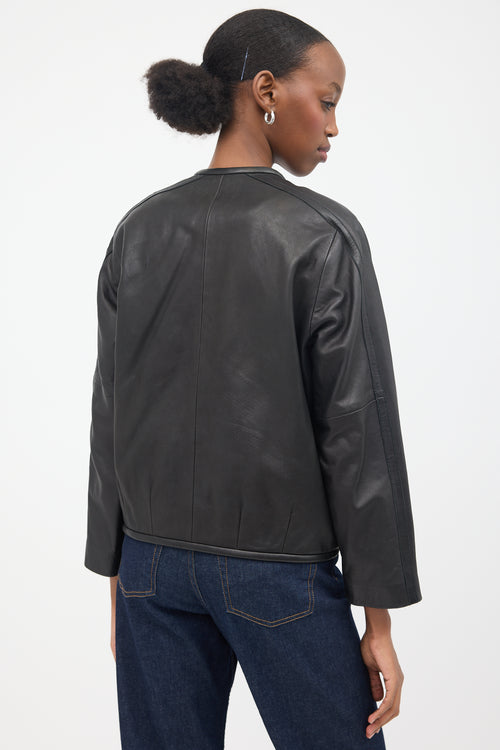 Isabel Marant Étoile Leather Collarless Jacket