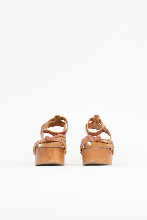 Isabel Marant Étoile Leather Zia Wedge Sandal