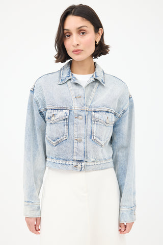 Isabel Marant Étoile Light Wash Tadia Cropped Denim Jacket