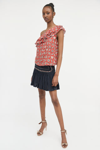 Isabel Marant Étoile Linen Striped Jessie Skirt