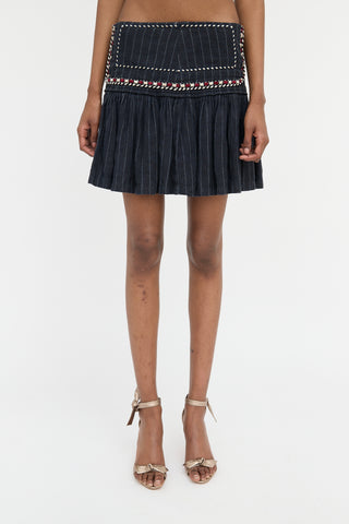 Isabel Marant Étoile Linen Striped Jessie Skirt