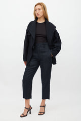 Isabel Marant Étoile Navy & Grey Pinstripe Linen Trouser