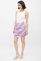 Isabel Marant Étoile Pink & Light Blue Plaid Birdy Skirt