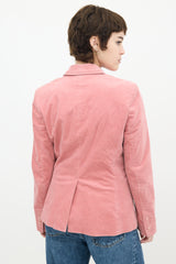Isabel Marant Étoile Pink Velvet Double Breasted Blazer