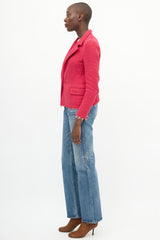 Isabel Marant Étoile Pink Wool Frayed Blazer