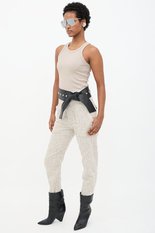 Isabel Marant Étoile Pinstripe Praluni Cropped Trouser