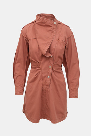 Isabel Marant Étoile Pleated Long Sleeve Dress