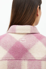 Isabel Marant Étoile Purple & Cream Wool Haverli Check Jacket