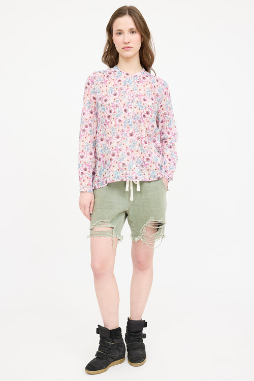 Isabel Marant Étoile Floral Sheer Blouse