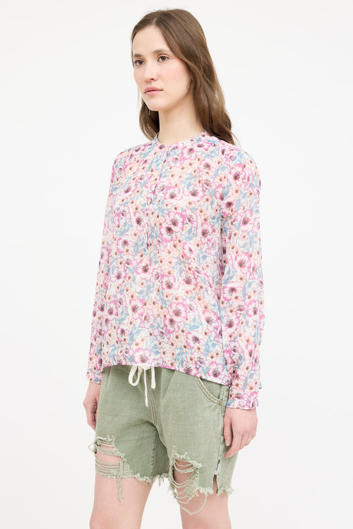 Isabel Marant Étoile Floral Sheer Blouse