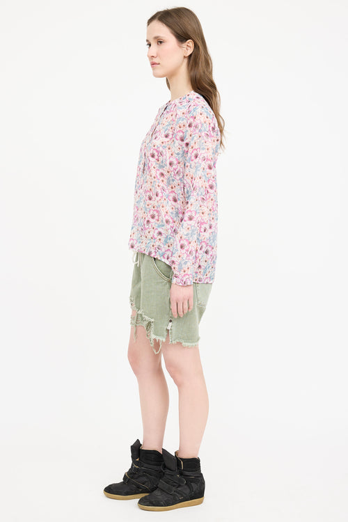 Isabel Marant Étoile Floral Sheer Blouse
