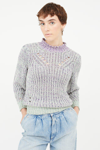 Isabel Marant Étoile Purple & Green Knit Sweater