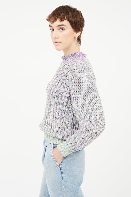 Isabel Marant Étoile Purple & Green Knit Sweater