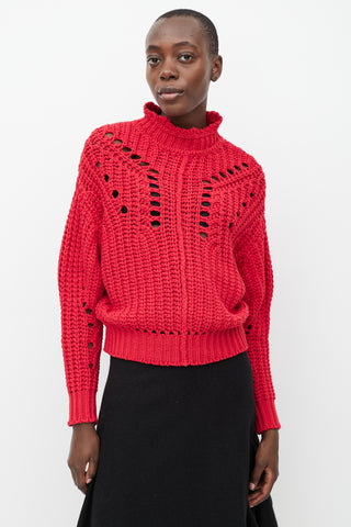 Isabel Marant Étoile Red Knit Jarren Sweater