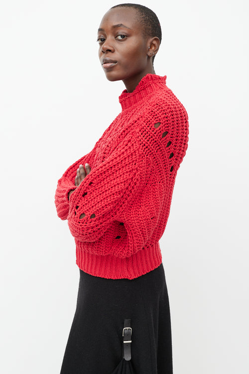 Isabel Marant Étoile Red Knit Jarren Sweater