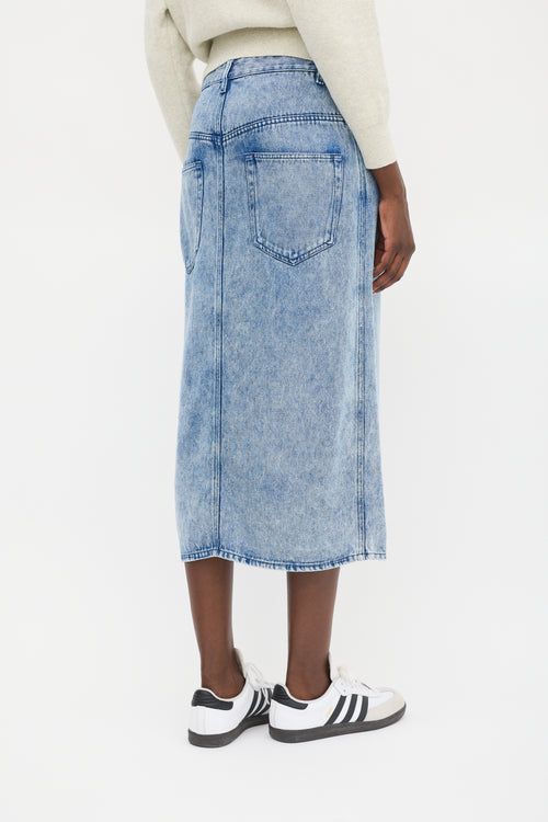 Isabel Marant Étoile Stone Wash Tilauria Denim Midi Skirt