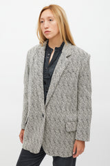Isabel Marant Étoile White & Black Herringbone Cikaito Coat