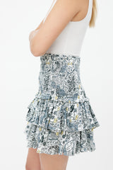 Isabel Marant Étoile White & Multicolour Ruffled Smock Skirt