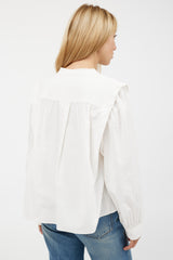 Isabel Marant Étoile White Pleated Top