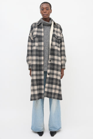 Isabel Marant Étoile Wool Fontia Plaid Coat